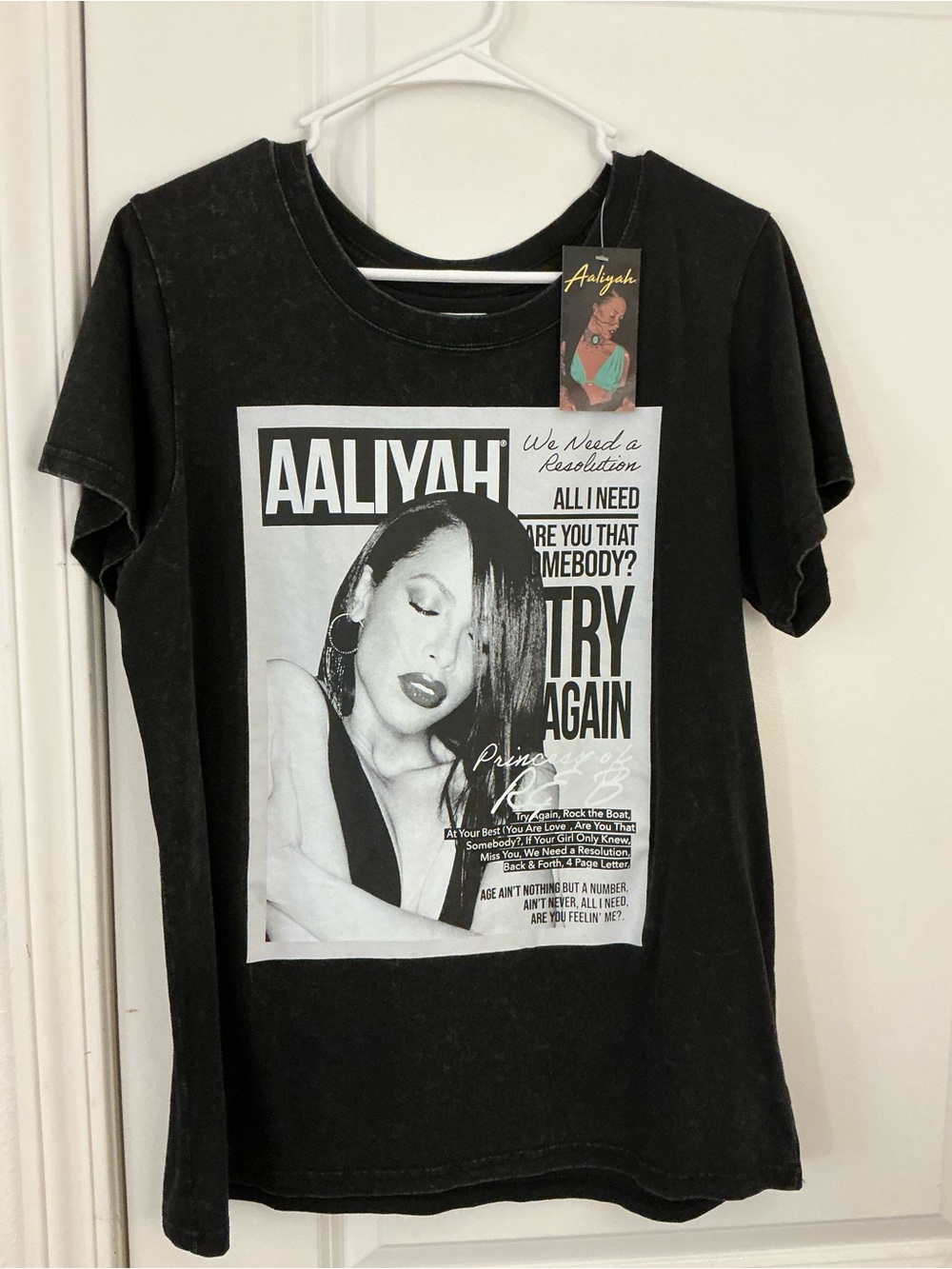 Official Aaliyah Princess of R&B Graphic Tee NWT Black 1X
